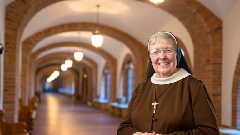 Sr. Rose Marie Kujawa in hallway